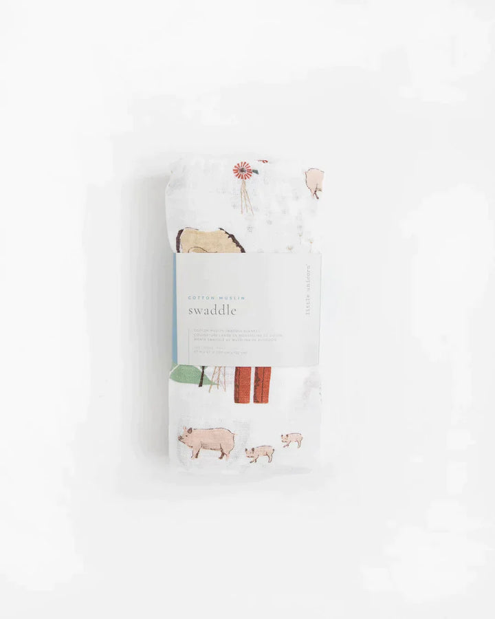 little unicorn Cotton Muslin Swaddle Blanket