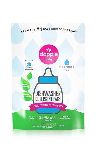 Dishwasher Detergent Pacs, Fragrance Free, 25ct