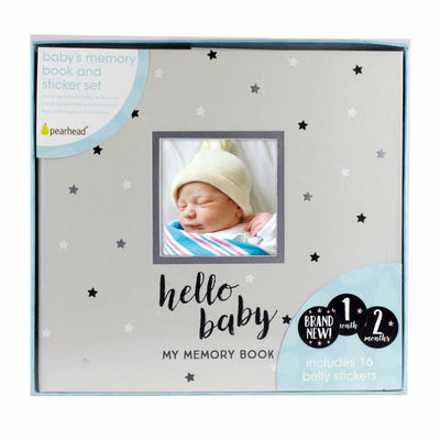 Baby Memory Book & Sticker Set - Stars