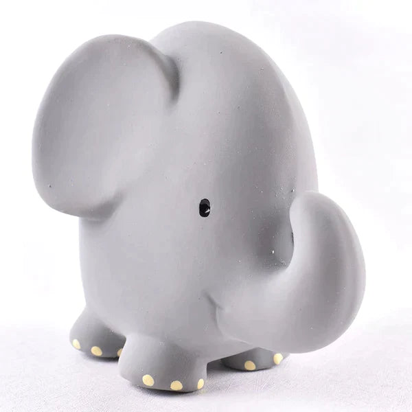 Elephant - Organic Natural Rubber Rattle, Teether & Bath Toy
