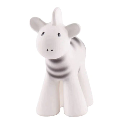 Zebra -Organic Natural Rubber Rattle, Teether & Bath Toy