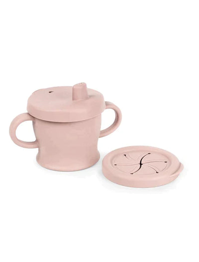 Silicone Sip N Snack Cup Blush