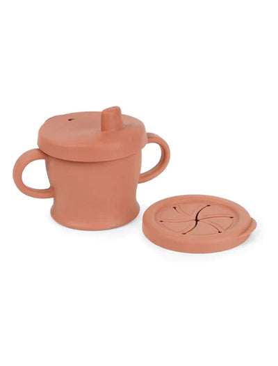 Silicone Sip N Snack Cup Rust