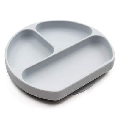 Bumkins-Silicone Grip Dish - Grey