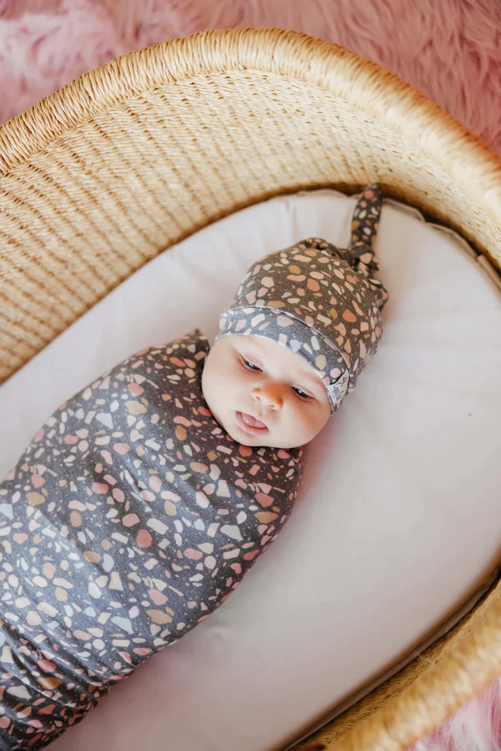 Copper Pearl Knit Swaddle Blanket