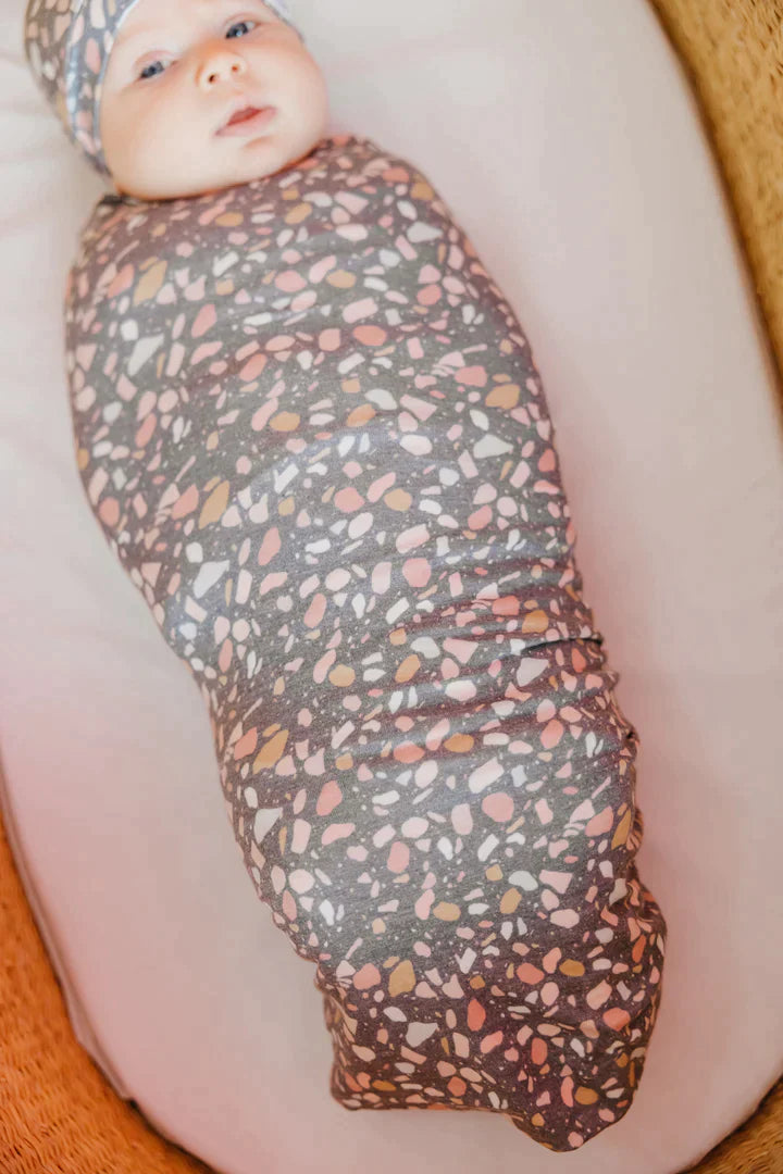 Copper Pearl Knit Swaddle Blanket