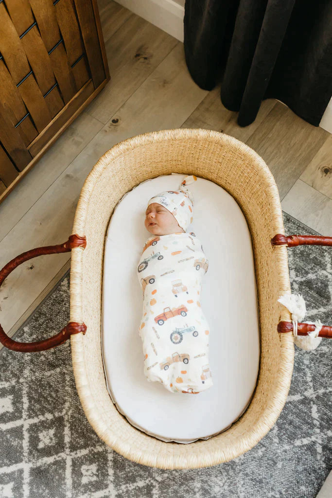 Copper Pearl Knit Swaddle Blanket
