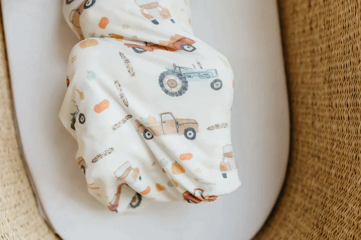 Copper Pearl Knit Swaddle Blanket