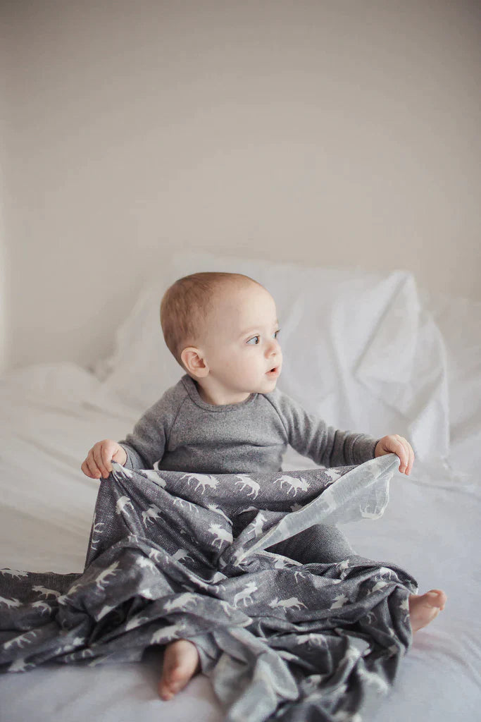 Copper Pearl Knit Swaddle Blanket