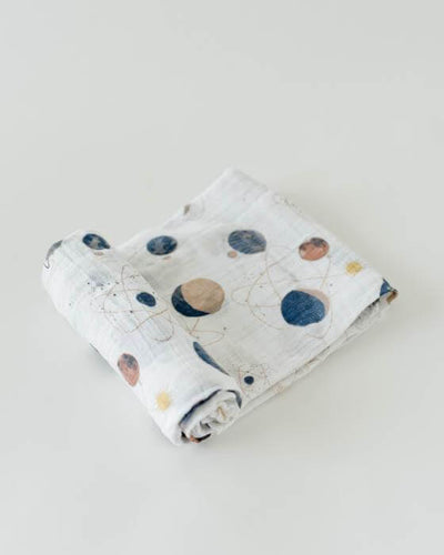 Cotton Muslin Swaddle Blanket  Planetary