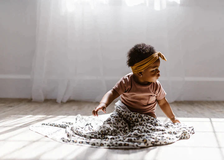 Copper Pearl Knit Swaddle Blanket