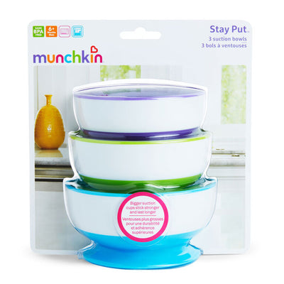 Stay Put Suction Bowls - 3pk
