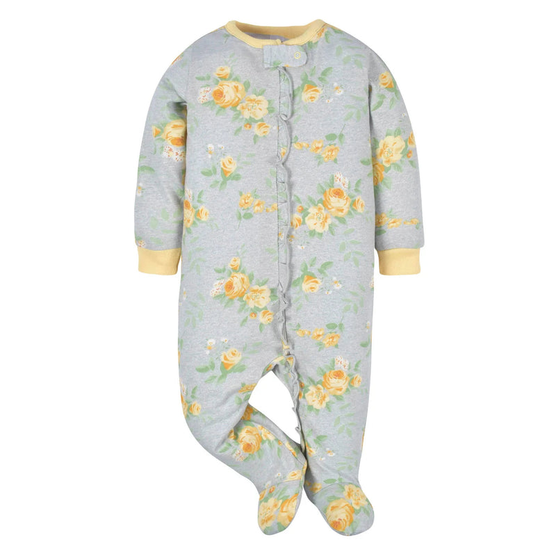 Baby Girls Yellow Roses  Sleep N Play Set 6-9M