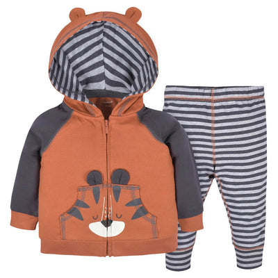 Toddler Boys Tiger Hoodie & Joggers 2 Pc Set 5T