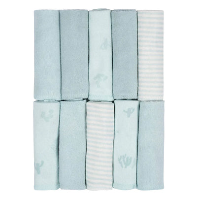 Just Born 10-Pack  Desert Cactus Washcloths