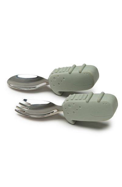 Learning Spoon And Fork Set  Alligator