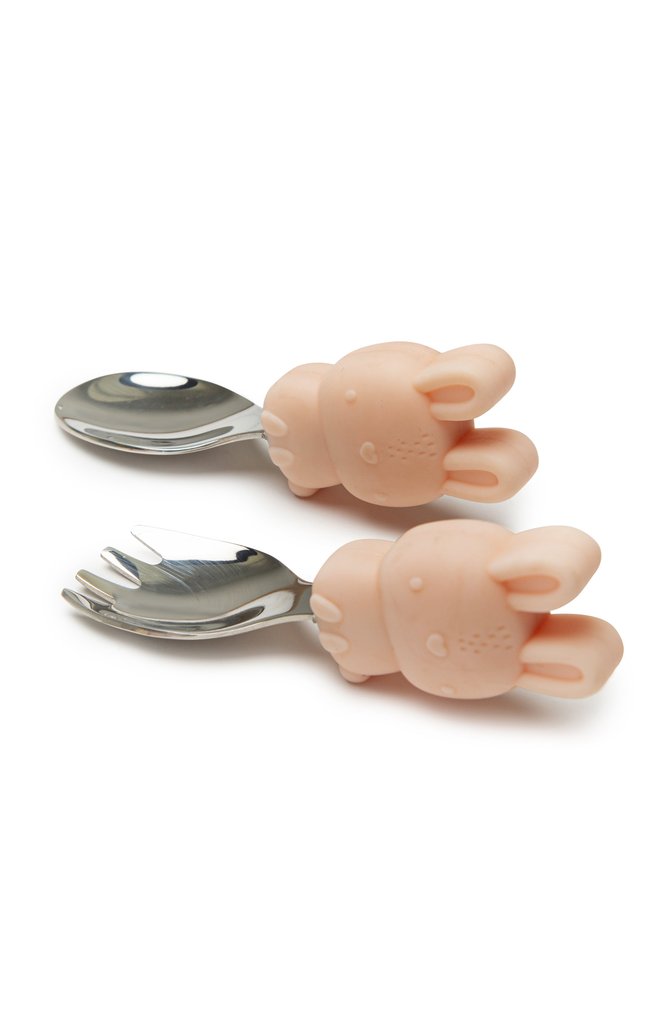 Learning Spoon And Fork Set  Bunny