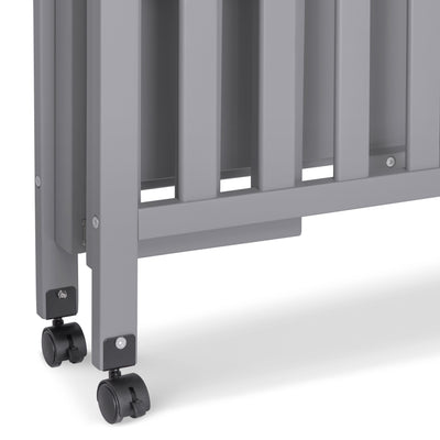 Dylan Folding Portable 3-in-1 MiniCrib /TwinBed-Grey