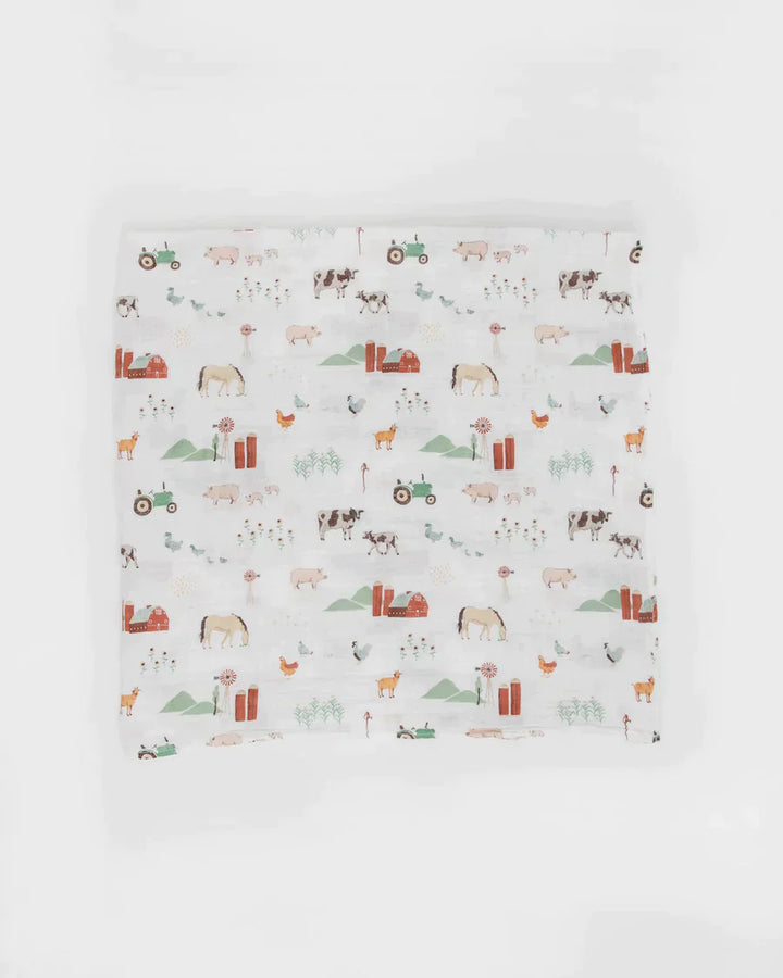 little unicorn Cotton Muslin Swaddle Blanket