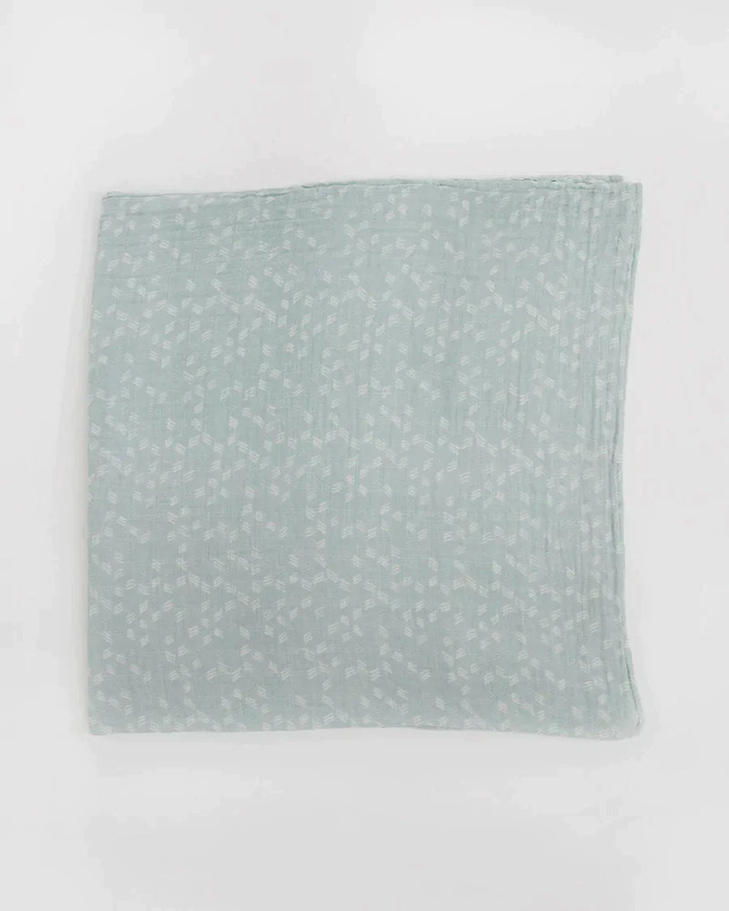 Cotton Muslin Swaddle Blanket  Misty Field