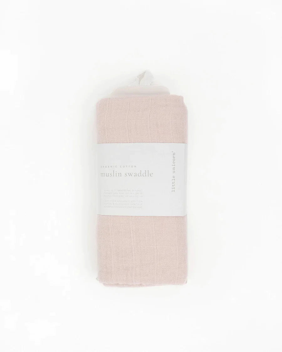 little unicorn Organic Cotton Muslin Swaddle Blanket