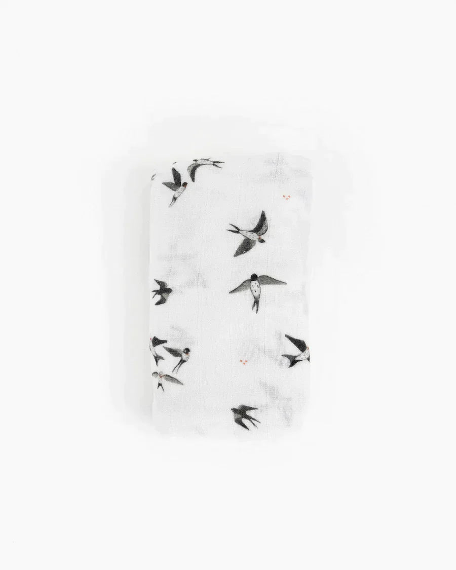 little unicorn Organic Cotton Muslin Swaddle Blanket