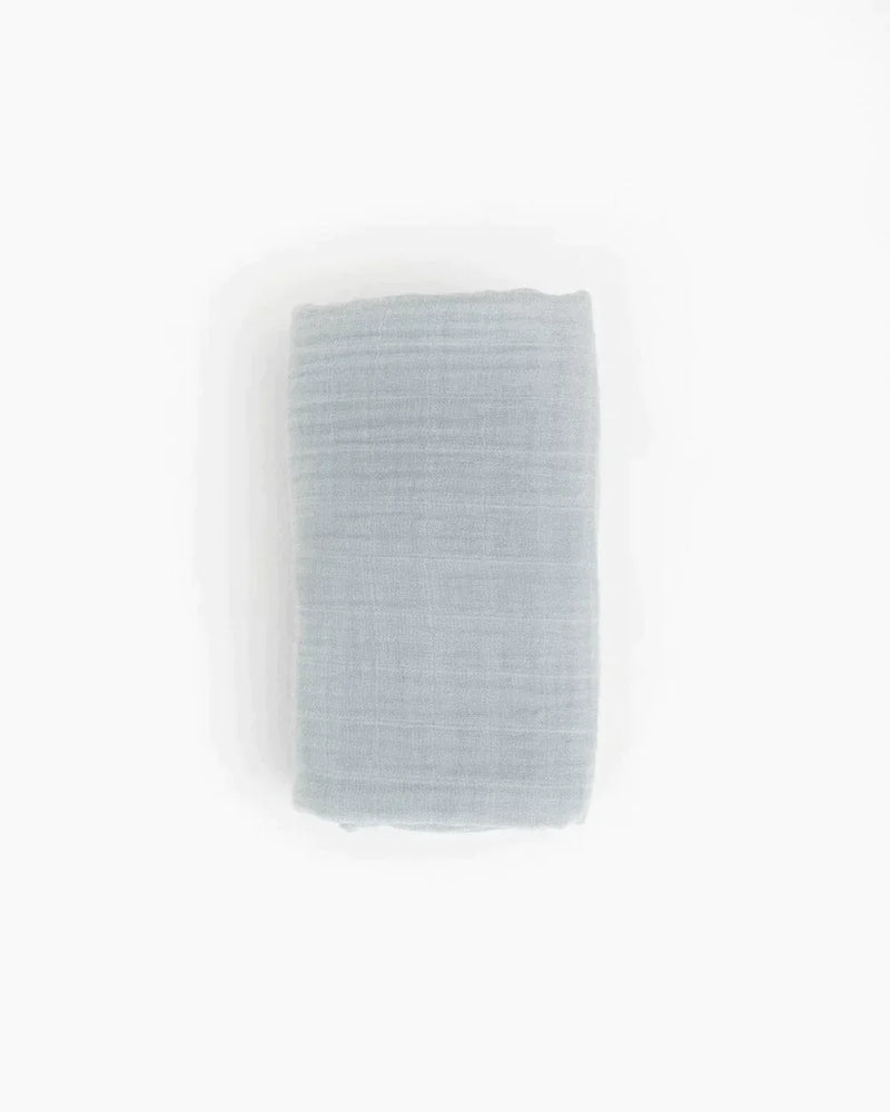 Organic Cotton Muslin Swaddle Blanket - White Sage
