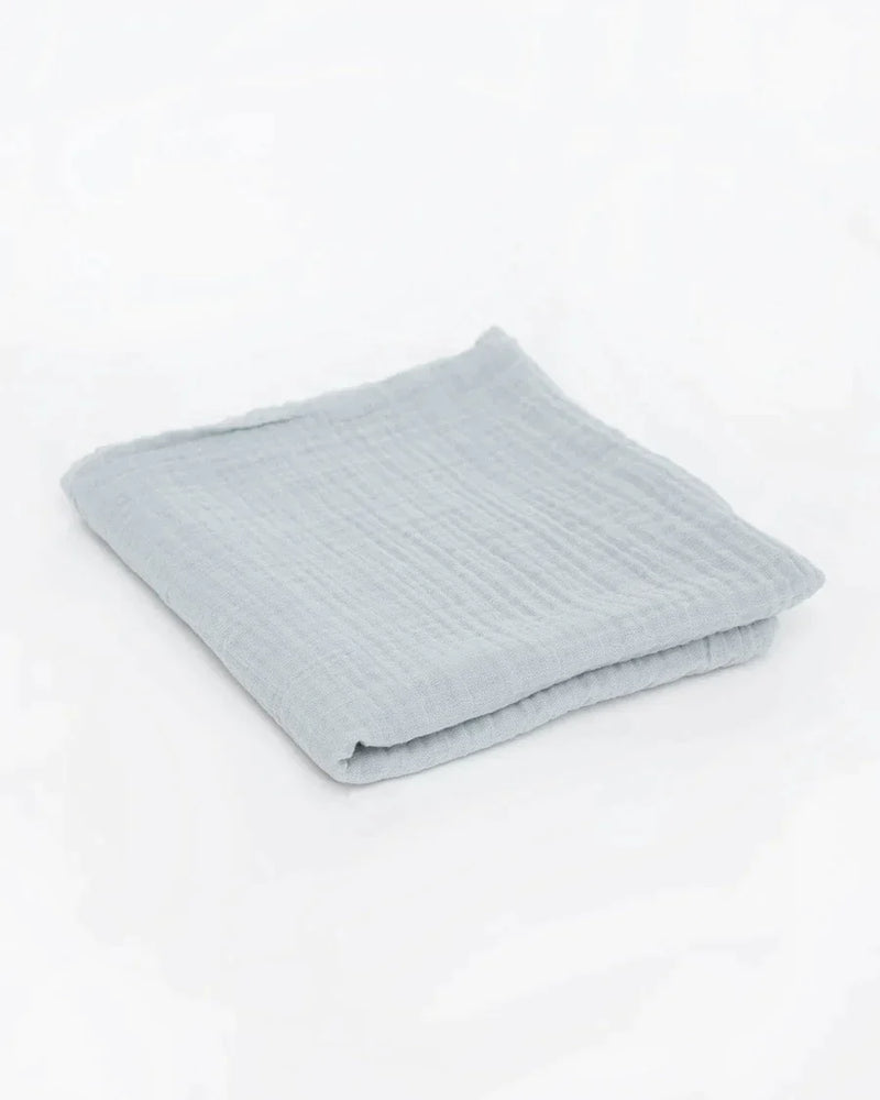 Organic Cotton Muslin Swaddle Blanket - White Sage