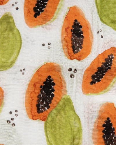 Cotton Muslin Swaddle Blanket  Papaya