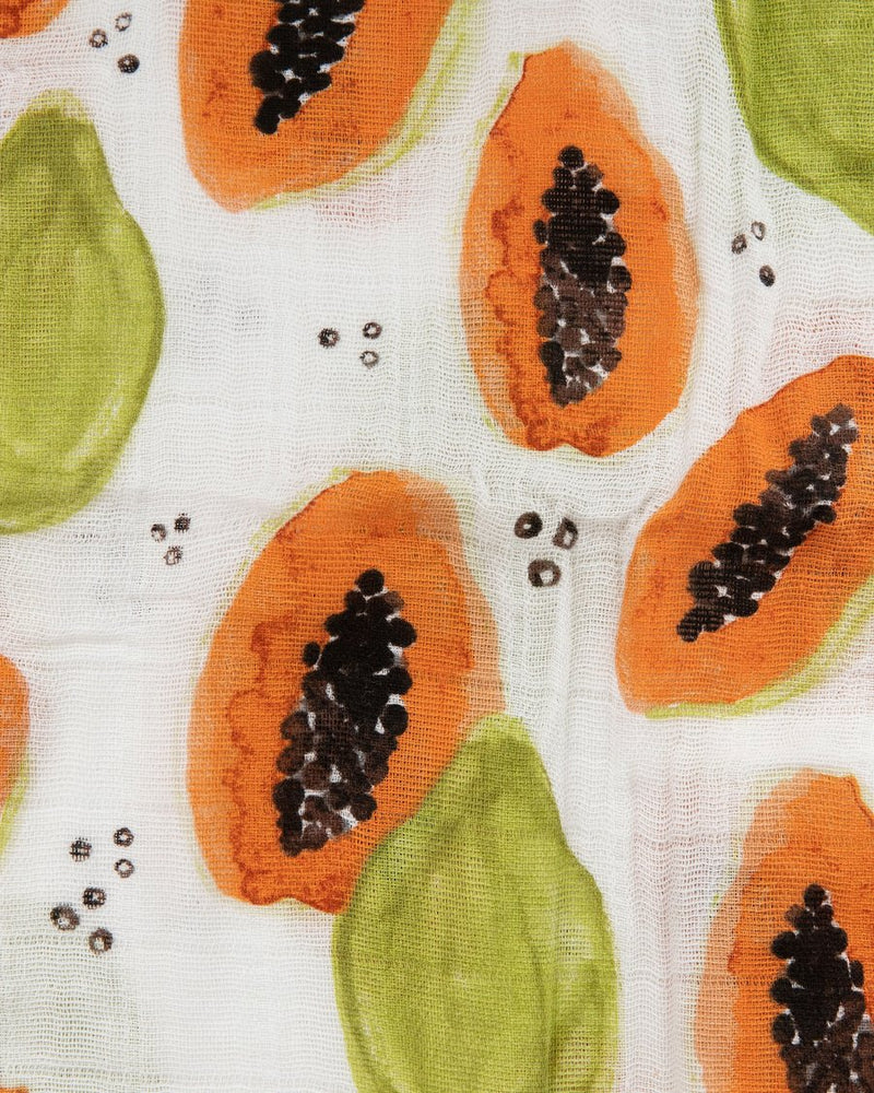 Cotton Muslin Swaddle Blanket  Papaya