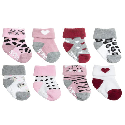 8 Pack Infant Socks - Little Kitty 0-6M