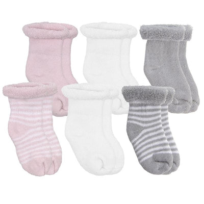 Newborn Socks Pink 6 Pk