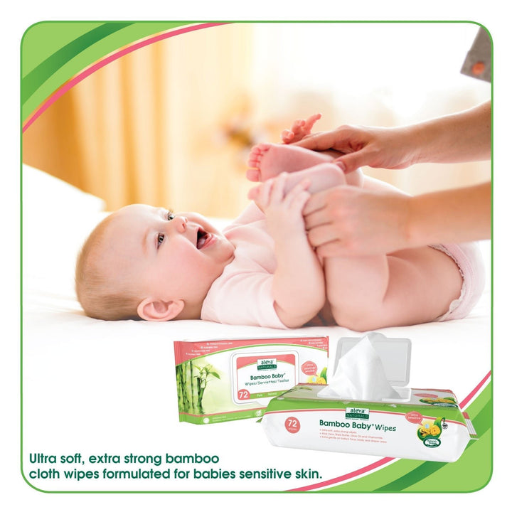 aleva NATURALS Sensitive Wipes 72 Count