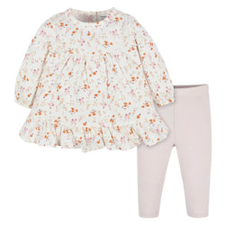 Gerber Childrenswear Purple Floral 2 Pc Set