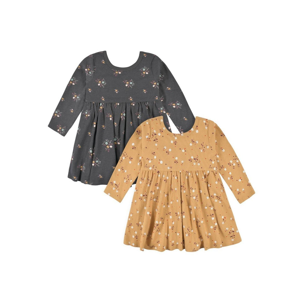 Gerber Childrenswear YELLOW FLORAL 2PK DRESS
