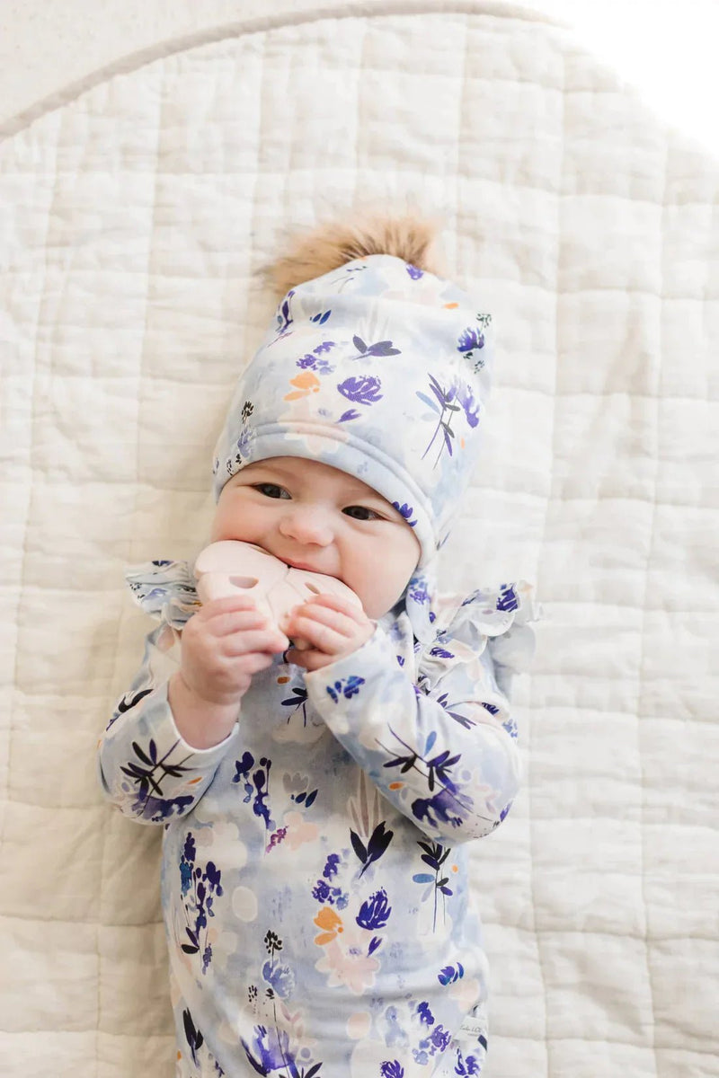 LOULOU LOLLIPOP Pom Pom Hat Ink Floral