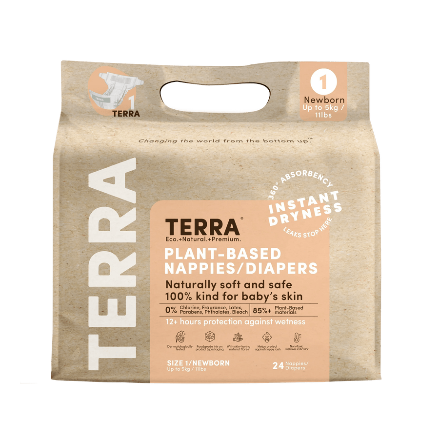 Terra Baby Size 1 Diapers - Newborn