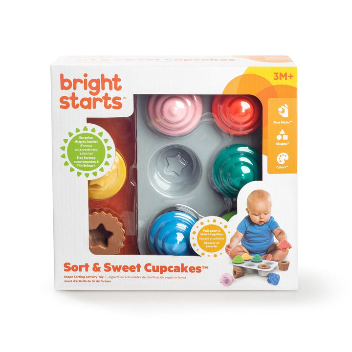 Bright Starts Sort & Sweet Cupcakes Shape Sorting Activity Toy