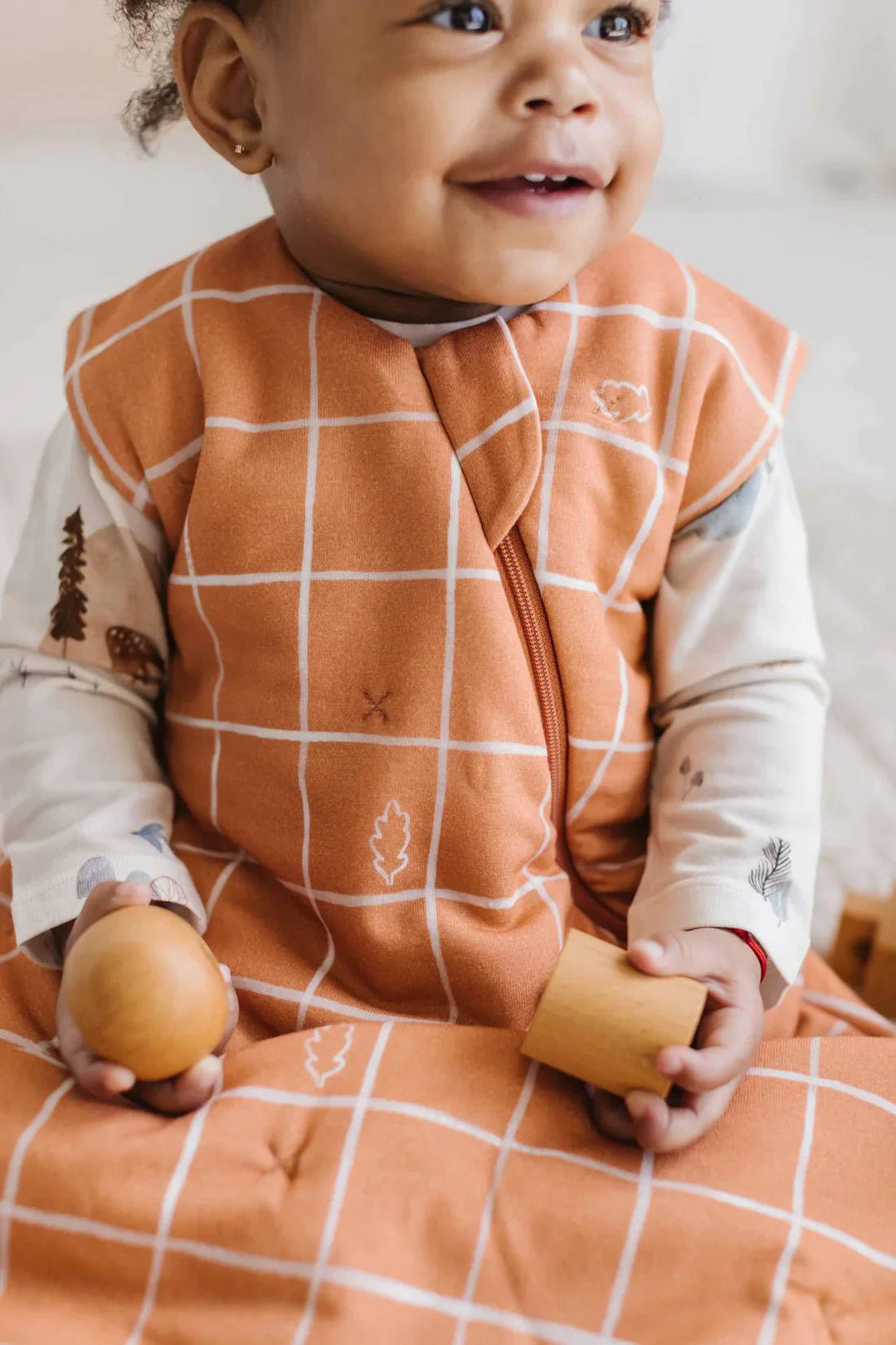 LOULOU LOLLIPOP Sleep Bag 2.5 Tog Oak Leaves