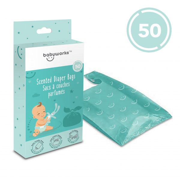 Baby Works Scented Diaper Bags 50 pk