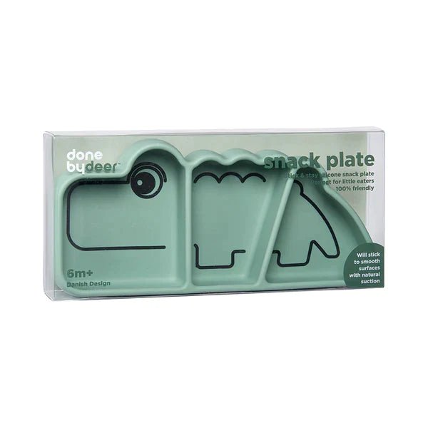 Done By Deer Silicone Stick & Stay snack plate