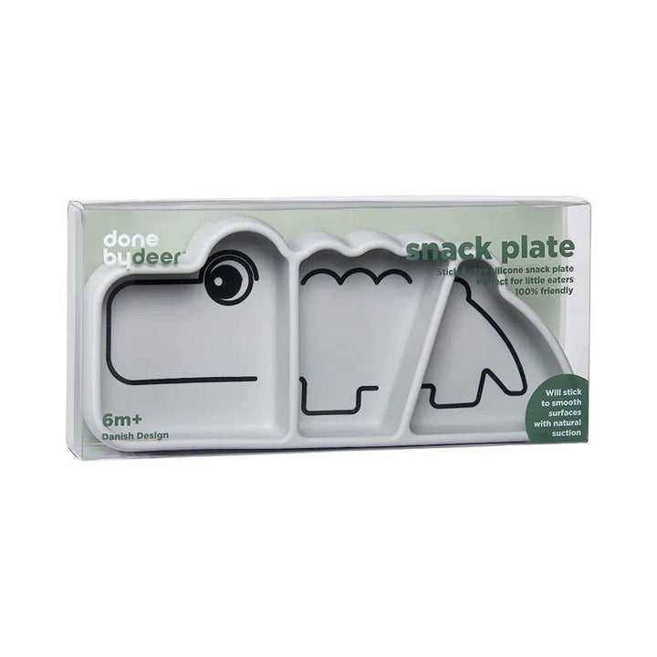 Done By Deer Done By Deer - Silicone Stick & Stay snack plate Croco