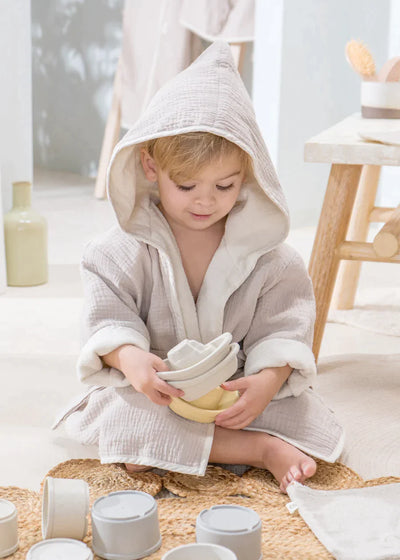Organic Cotton Bathrobe jasmin 4Y