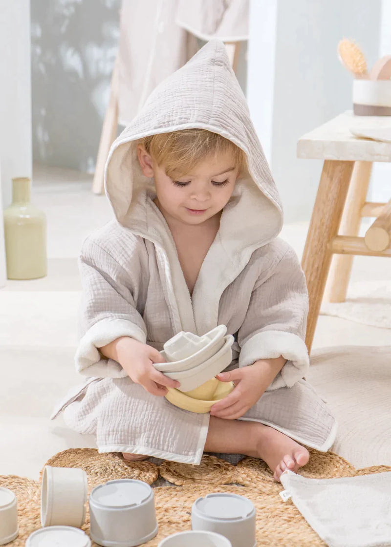 Organic Cotton Bathrobe jasmin 4Y
