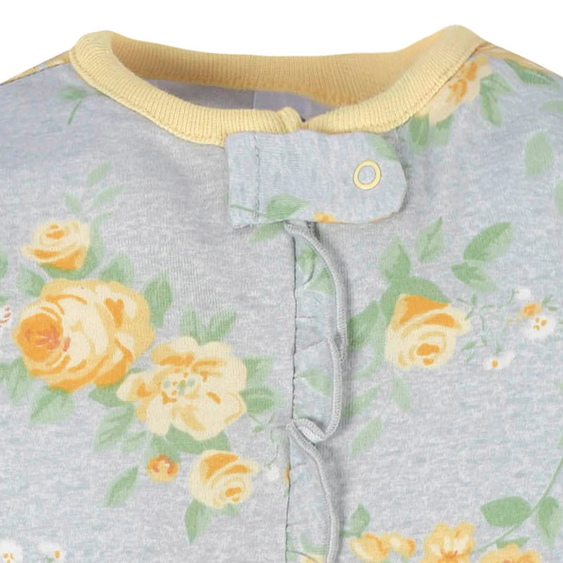 Baby Girls Yellow Roses  Sleep N Play Set 6-9M