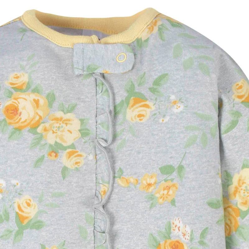 Baby Girls Yellow Roses  Sleep N Play Set 6-9M