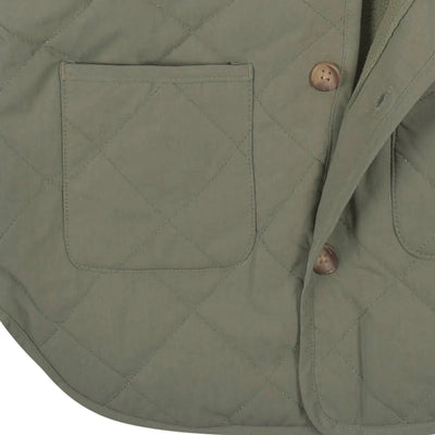 Toddlers Boys Green Quilted Hooded Jacket Set 3T
