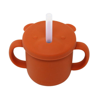Grow With  Me Silicone Bear Cup- Bohemian Rust