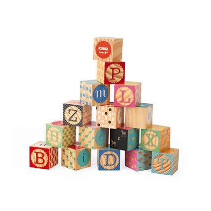 Kubix 16 Wood Alphabet Blocks
