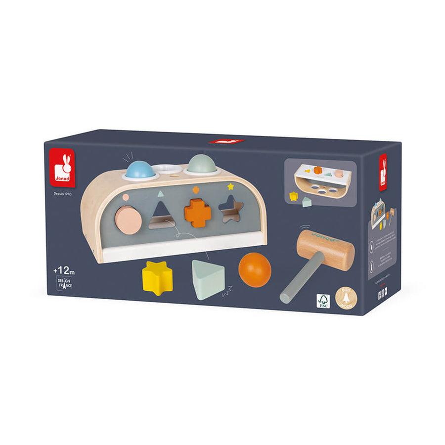 Janod Sweet Cocoon Tap Tap & Shape Sorter